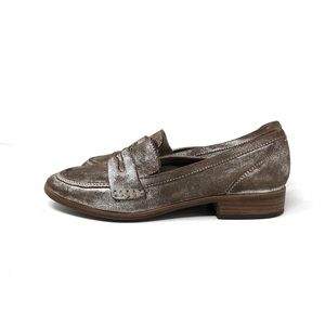 Saychelle metallic penny loafers